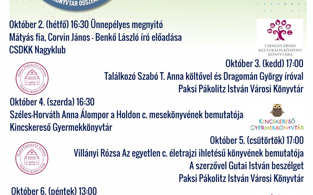 Országos Könyvtári Napok október 2. és 8. között!